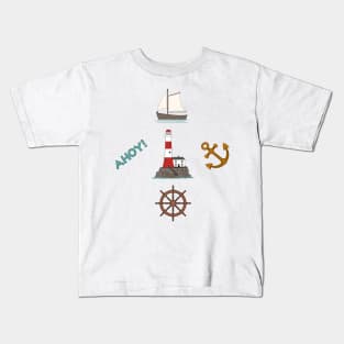 Sailing Illustrative Design Color Kids T-Shirt